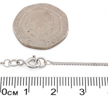 9ct White Gold 18 inch Curb Chain
